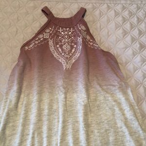 Cute tank top/crop top- art class